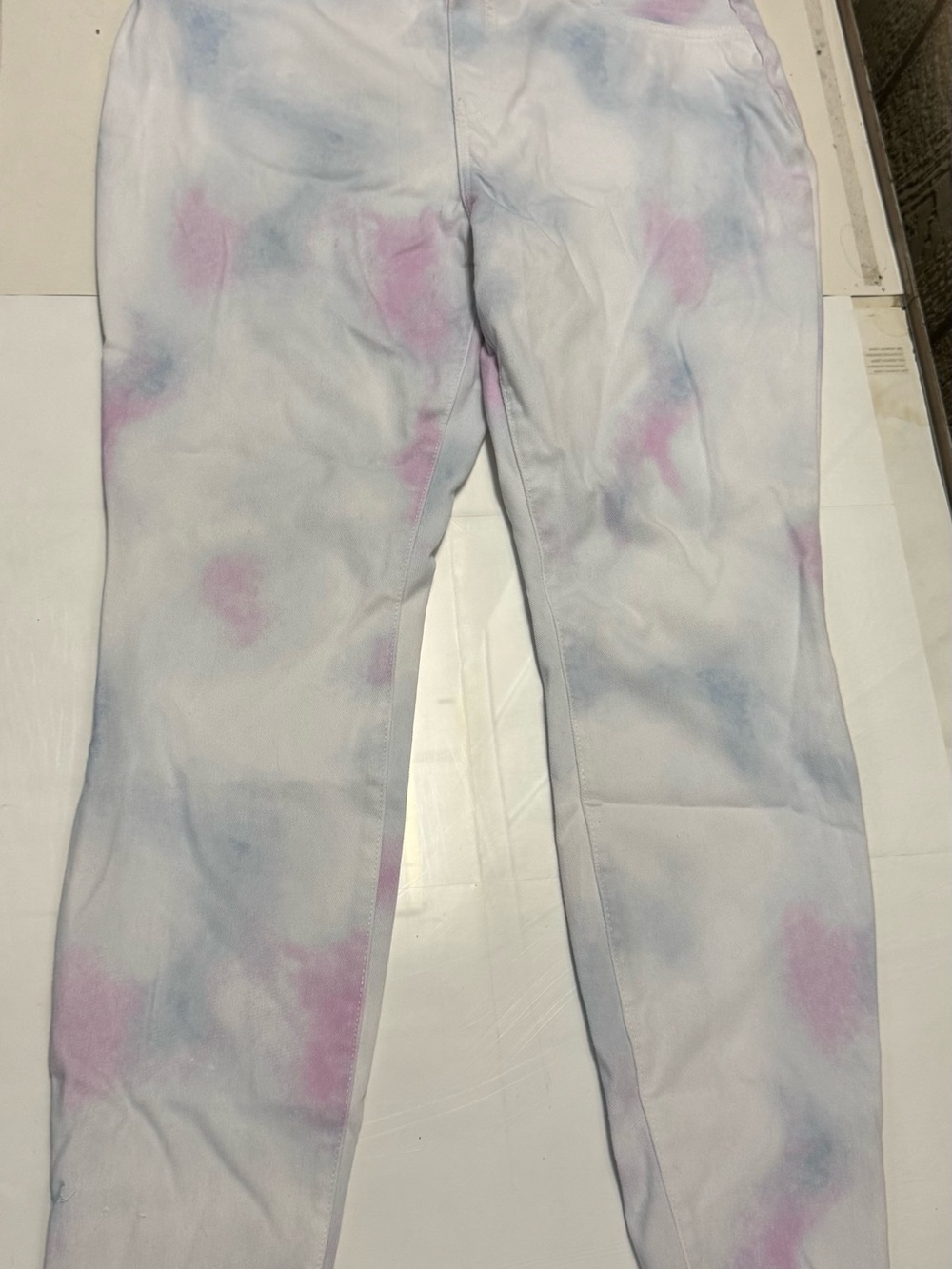 Time and Tru Women’s Pastel Tie-Dye Leggings Jeggings - Pink & Blue size XL